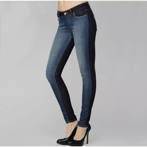 Paige Ultra Skinny Denim Jeans Emily In Kala Two Tone‎ Womens Size 26 - Picture 1 of 12